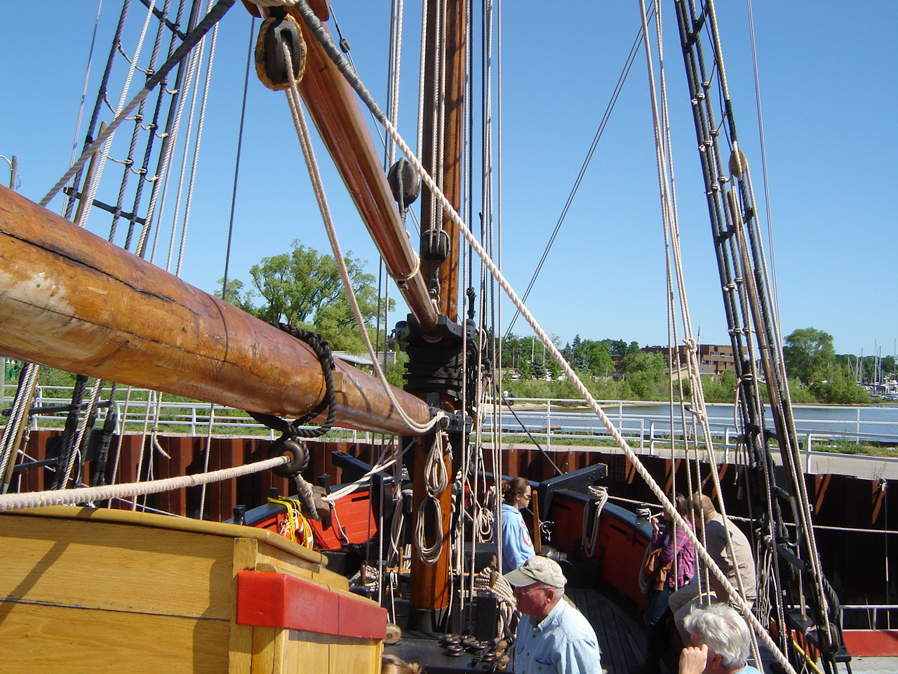 Looking towards the bow on the Sailing Yacht Welcome